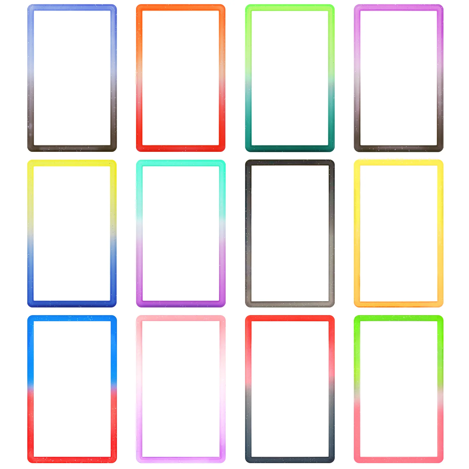 

Защитные рамки для коллекционных карточек PSA - 12 шт./набор, градиентные цвета, TPU-бамперы, защита краев, рамки-протекторы