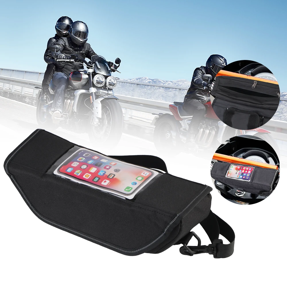 Motorcycle Head Handlebar Bag With Touchscreen Phone Storage Bag Portable Travel Waterproof Bag Compatible For Yamaha Tenere 700