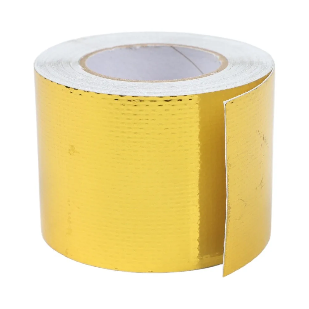 Automotive Maintenance 10m*5cm Aluminum Foil Tape Car for exhaust Thermal Insulation Fiber Tape Customizable Length