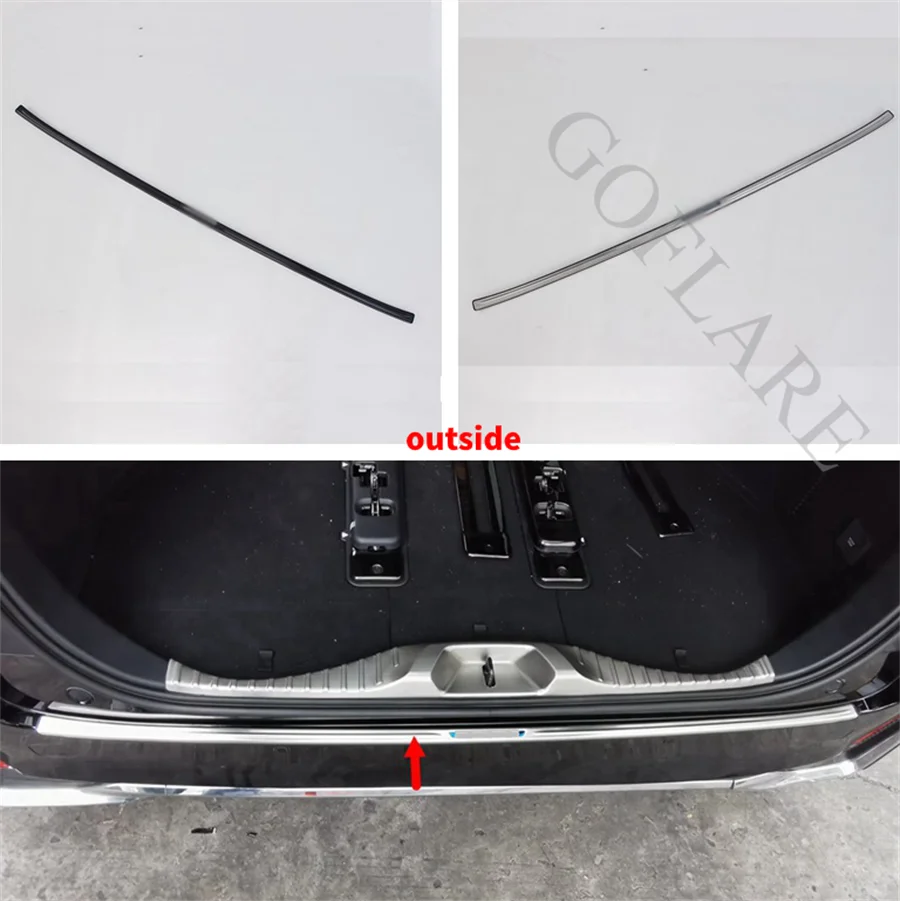 For Toyota alphard vellfire 40 Rear Trunk Bumper Protector Guard Trunk Tread Plate Cover Trunk sills stainless Car Accessories