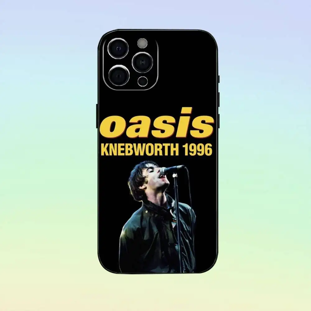 Etui na telefon Rock Band O-Oasis do iPhone'a 17, 16, 15, 14, 13, 12, 11 Plus, Pro Max, miękki czarny pokrowiec