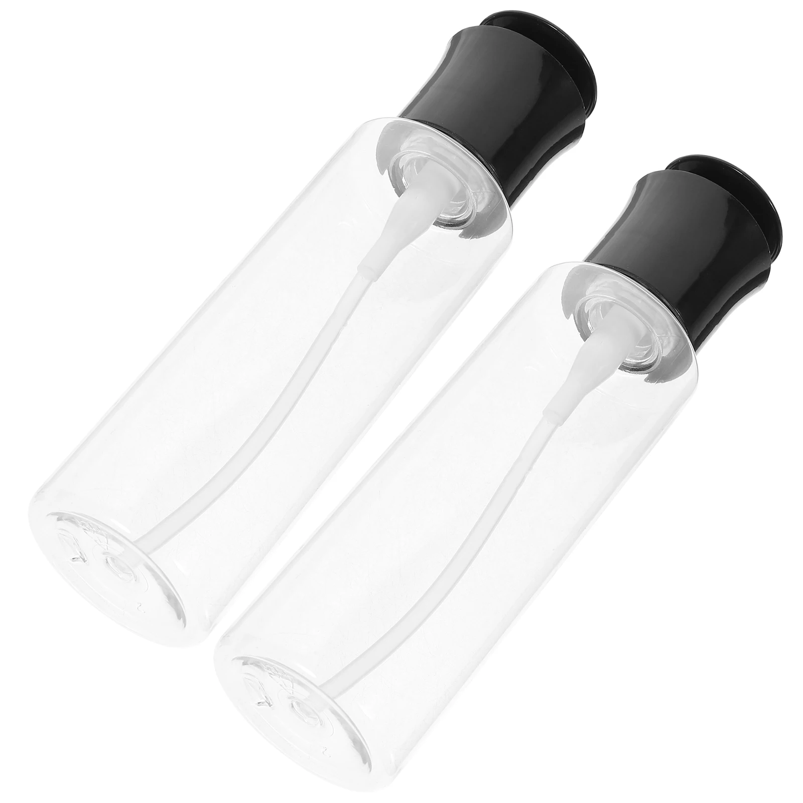 

2pcs 500ml Black Airless Pump Bottles Portable Lotion Containers Travel Cream Sub Bottle Refillable Cosmetics Dispensers Hand