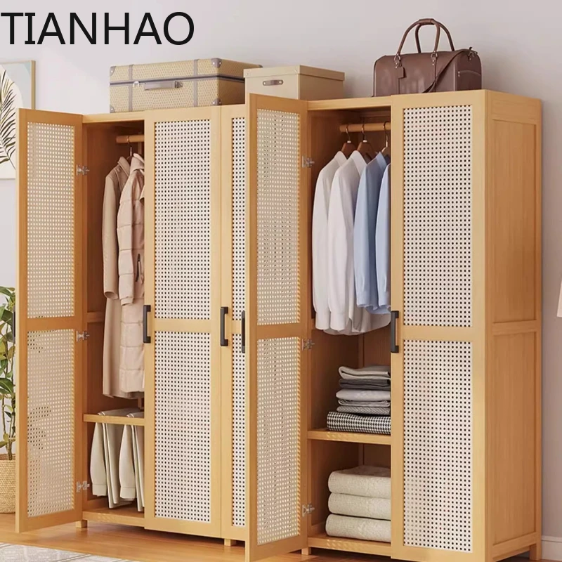 Closet Clothes Wardrobes Storage Open Garment Cupboards Dressing Economic Thing Double Muebles Para El Hogar Organizer Furniture