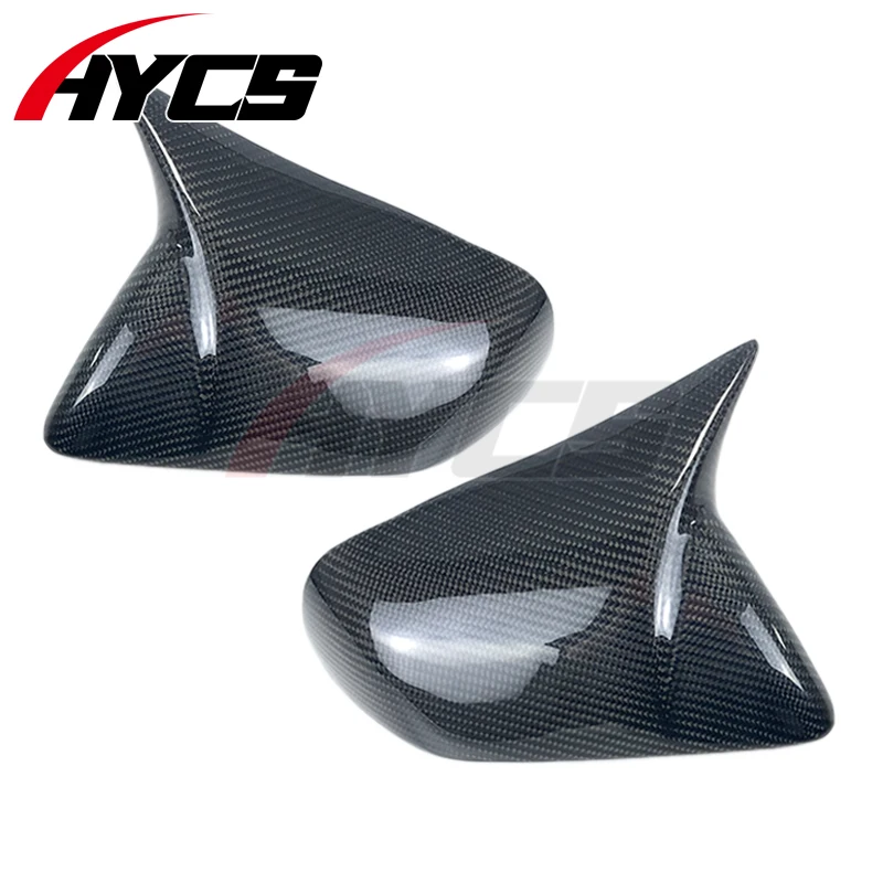 Car Accessories Real Replacement M Style Carbon Fiber Rearview Mirror Cover for 2015-2023 Ford Mustang GT Shelby