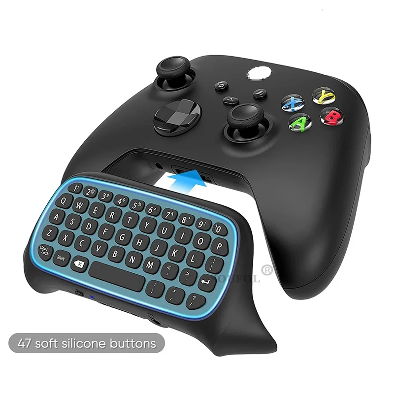 

Wireless Keyboard for Xbox Series X/S Controller 2.4Ghz Mini Keyboard Gaming Chatpad with Audio/Headset Jack for Xbox One/S