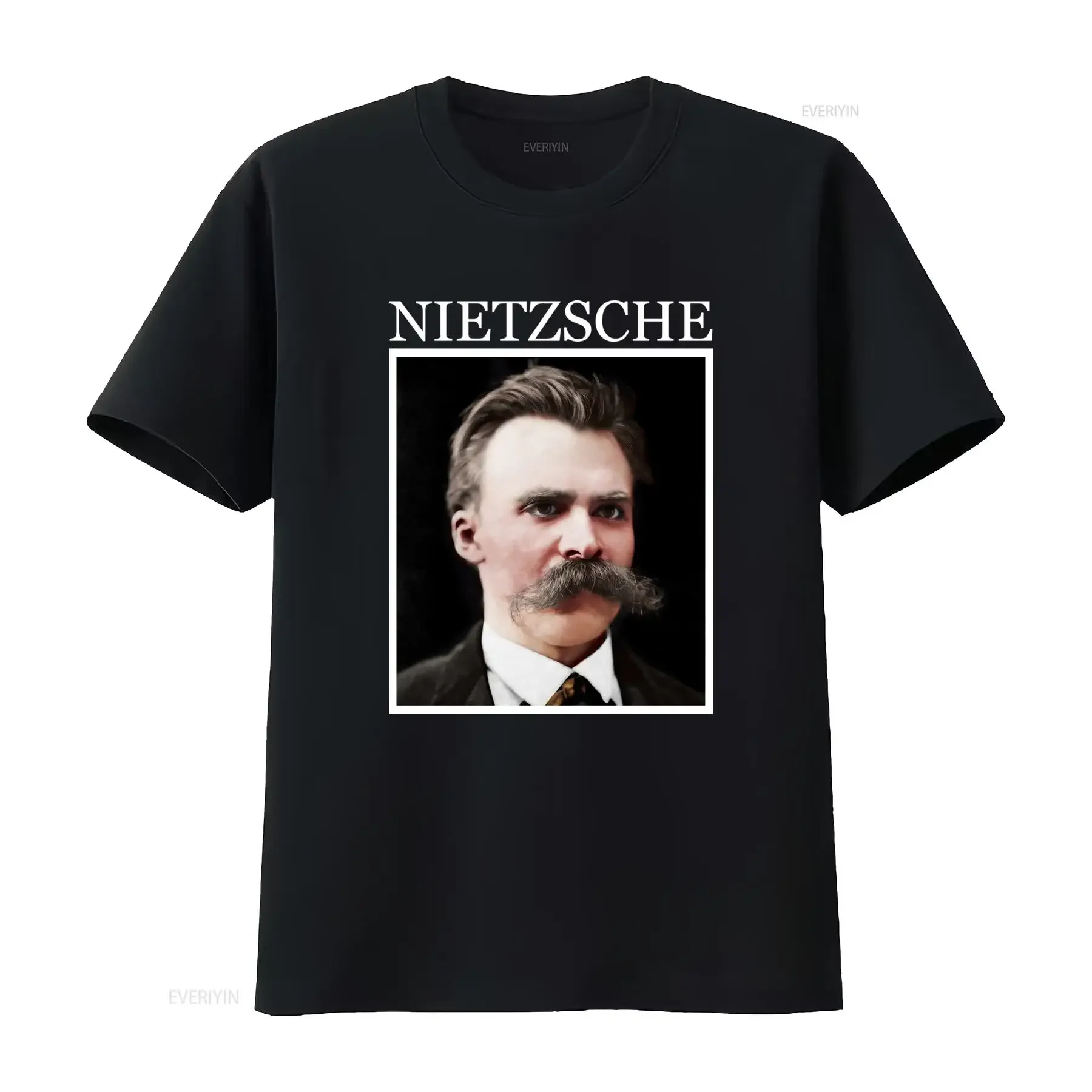 Camiseta de Friedrich Nietzsche Filosofía S Retro Filósofo Amor Fati Existencialismo Graduado vintage Washed Casual fashion