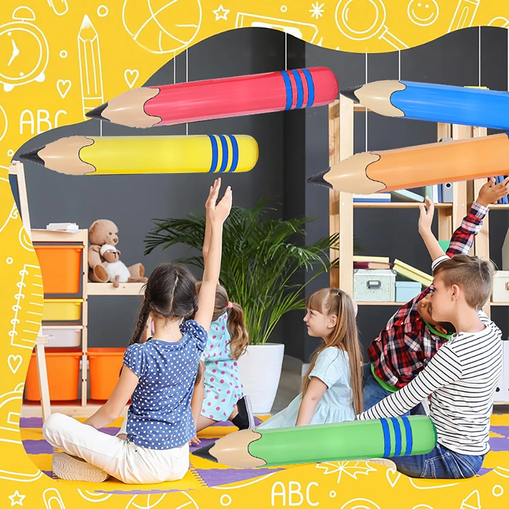 68 cm bunter aufblasbarer Bleistift – ideal für Schulpartys und Kinderdekoration