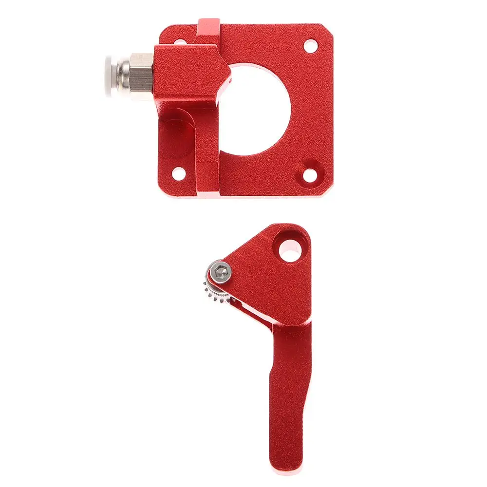 Extrusora de doble engranaje rojo de doble engranaje, extrusora mk8 de doble engranaje de aleación de aluminio, CR-10 Pro de alimentación de doble controlador