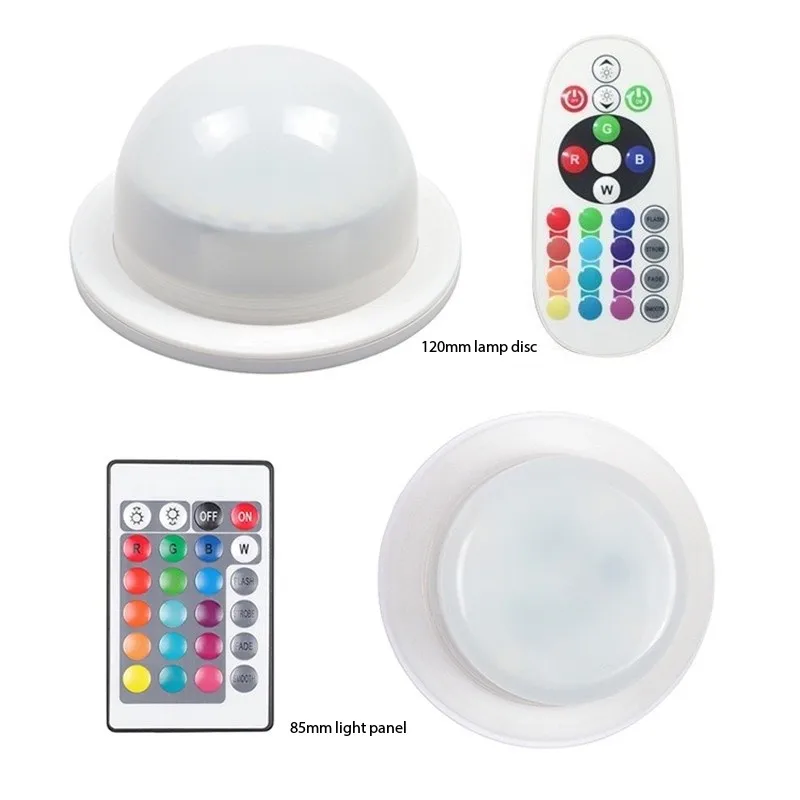 24-Tasten-Fernbedienung, wiederaufladbar, RGBW, 120 mm Lichtbasis, wasserdichtes LED-Modul, hängende Möbel, Innenlampe, Atmosphärenlicht