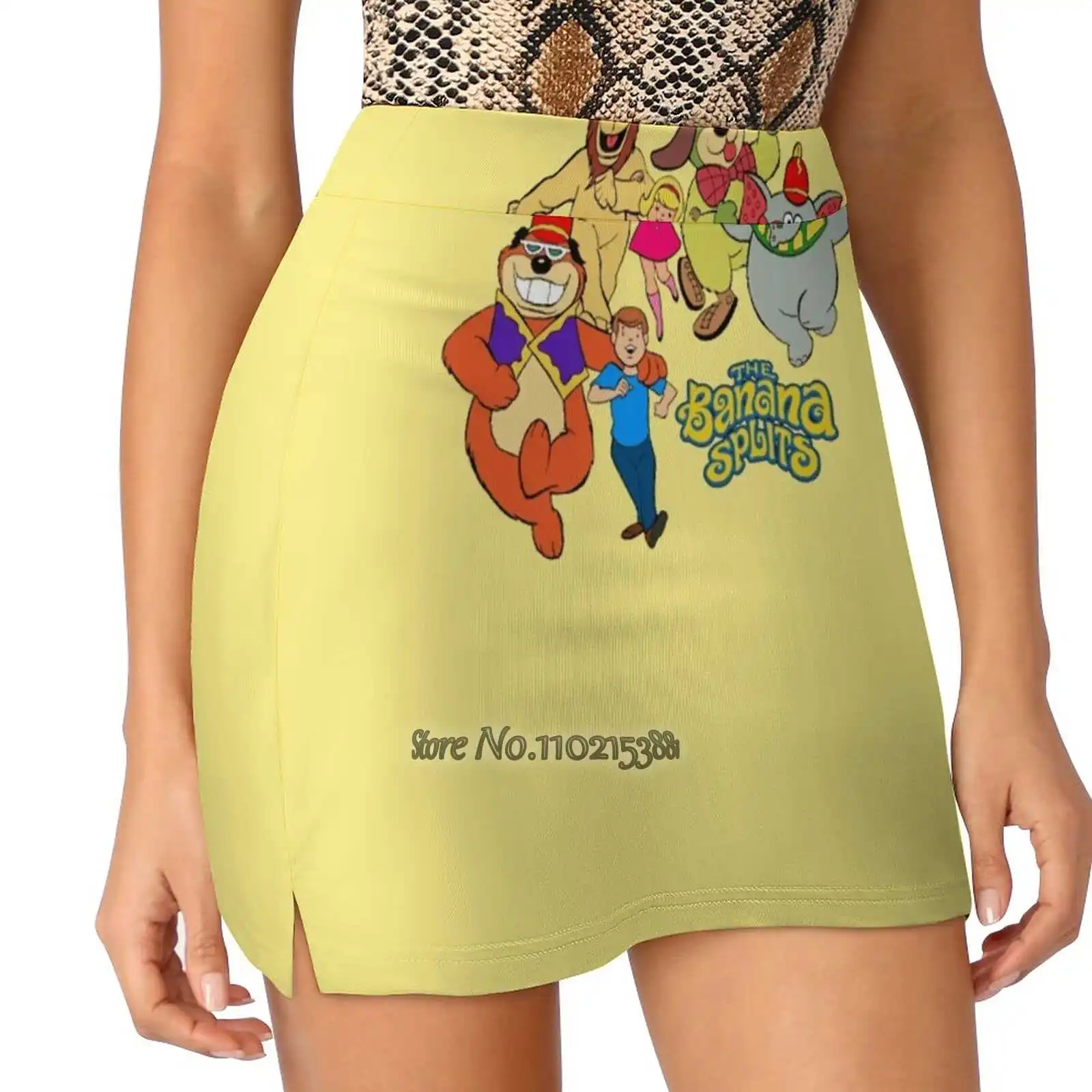 

The Banana Splits & Friends S-4Xl Tennis Skirts Golf Fitness Athletic Shorts Skirt With Phone Pocket Banana Splits Cartoon