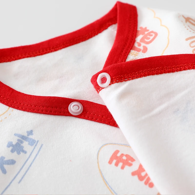 100% Reine Baumwolle Langarm-Baby-Strampler Weicher Atmungsaktiver Säuglings-Body Baby-Mädchen-Kleidung Unterwäsche – Detail 6