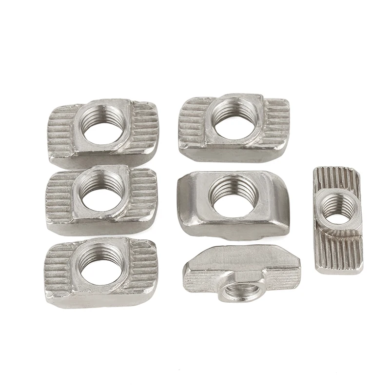 EU M3 M4 M5 for 20  30 40 45 Series T-Slot T-nut Sliding Hammer Head Steel Drop In Nut Connector Aluminum Extrusion Profile