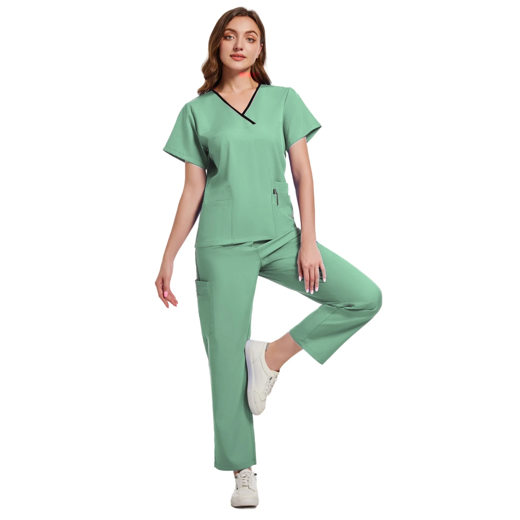 Uniforme da infermiera donna ospedale medico felpa medica da donna pantaloni da allattamento uniformi da officina Beauty SPA abbigliamento da lavoro nuovo