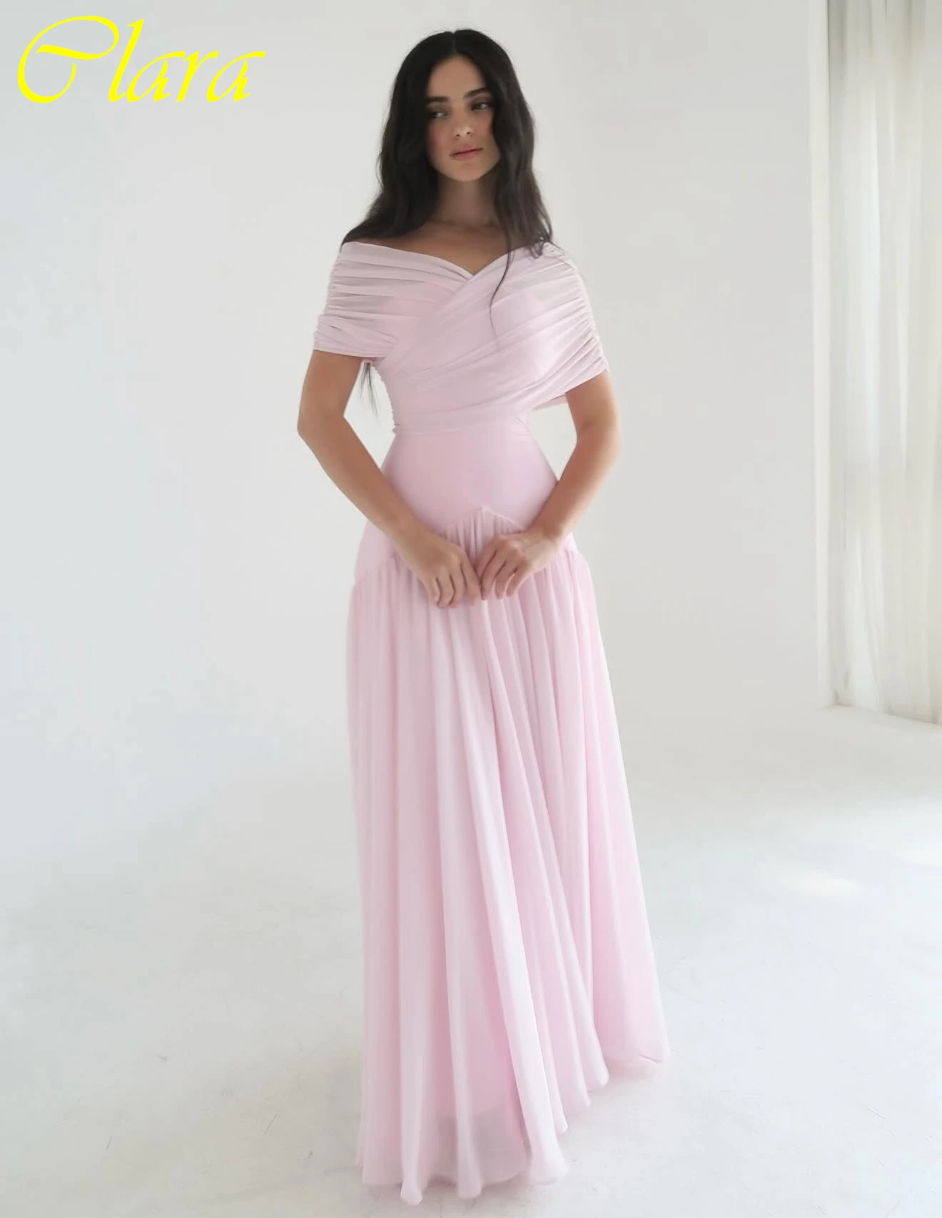 

Customized A-Line Boat Neck Cap Sleeve Elegant Evening Dress Modern High Quality Celebrity Gowns Fashion Delicate Prom Dress