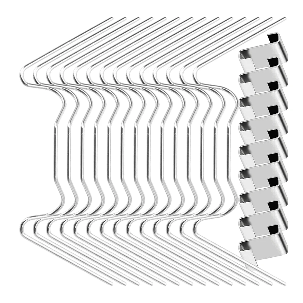 

1 set W Type Stainless Steel Glass Clips for Greenhouse Panels Fixing Durable Rustproof Garden Supplies Accessories