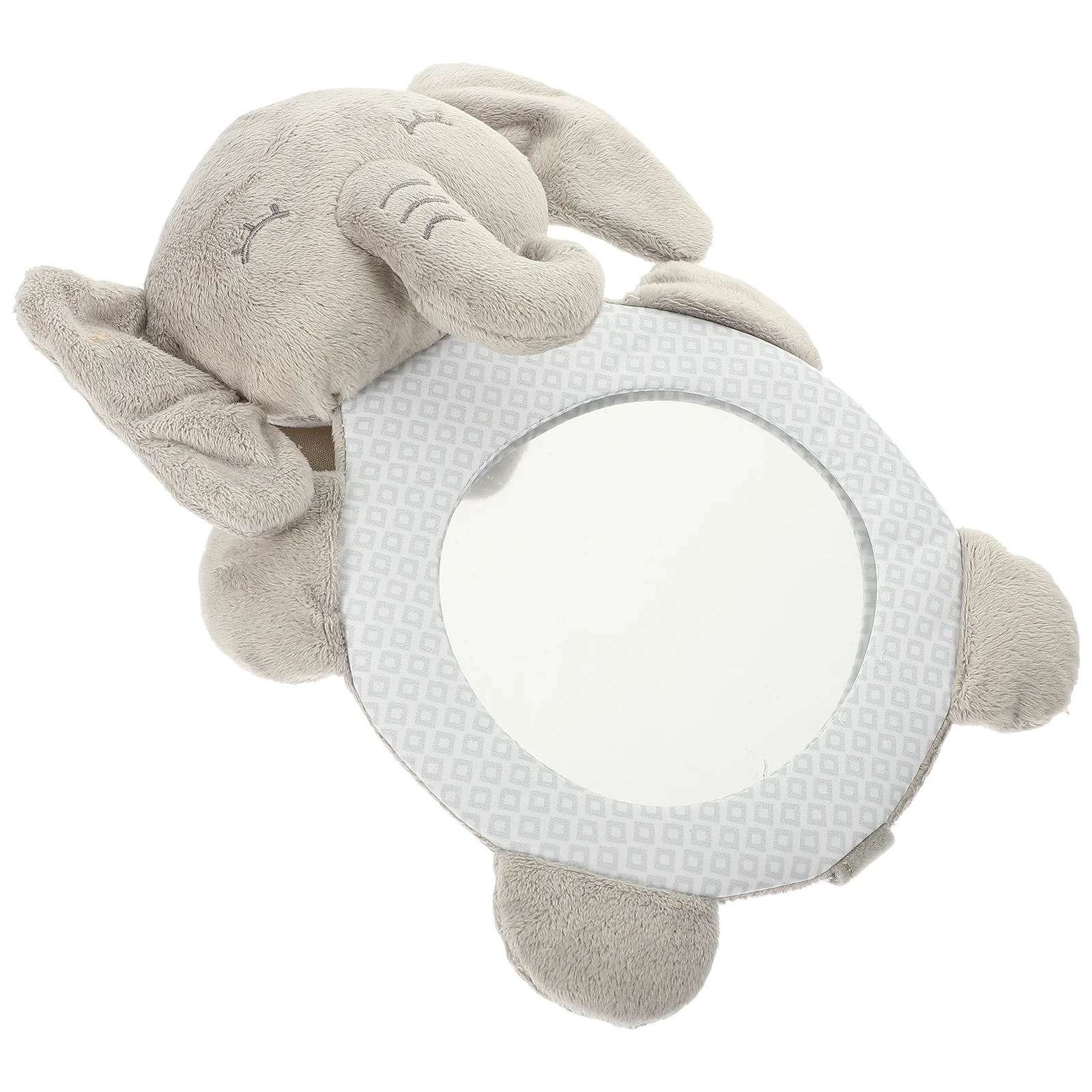 Baby-Lachspiegel in Tierform, verdortierender Spiegel für Kinder, Kleinkinder, Kleinkinder, Entwickler der Neugier, sicheres, unzerbrechliches Material, Grau