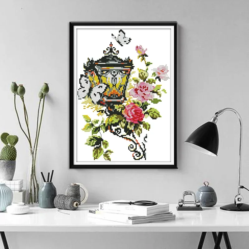 Joy Sunday Cross Stitch Kit The Light Of Temptation Cotton Thread Painting 11CT14CT DMS Pattern DIY Embroidery Needlework Kits