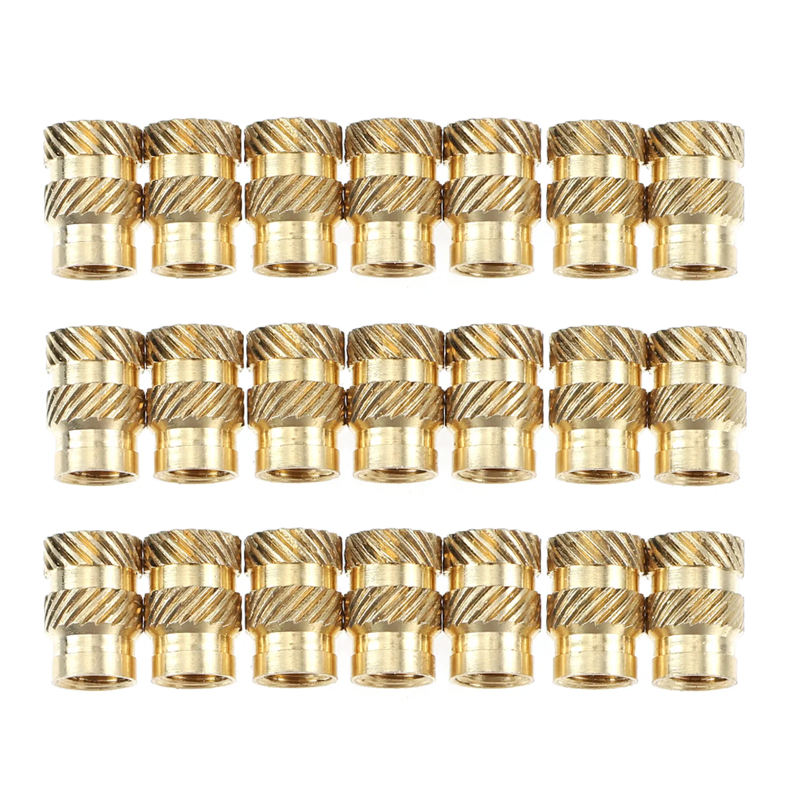 

20 шт. медных врезных гаек для мебели, латунные резьбовые вставки, крепежные элементы, анкеры, фурнитура