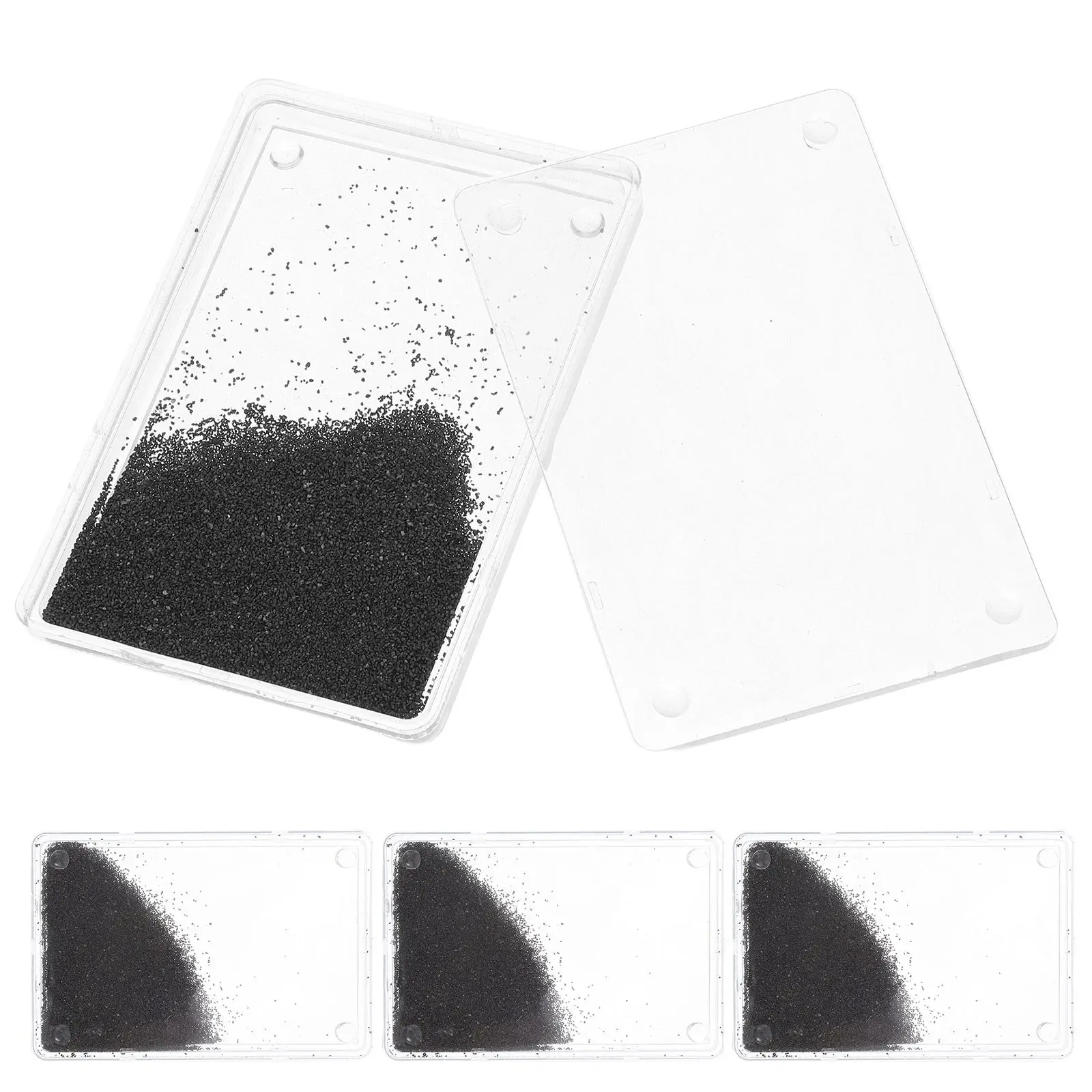 4 Pcs Magnetic Field Iron Powder Box Shavings Filings Physics Teaching Device Science Experiment Instrument Electromagnetism Lab