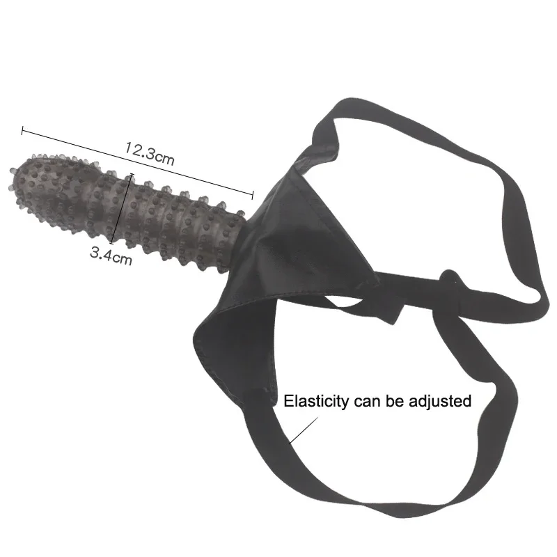 Wearable Dildo Wolf Toothed Leather Pants Male Large Penis Extension Reusable Condom Adult Male Sex Toy view 5