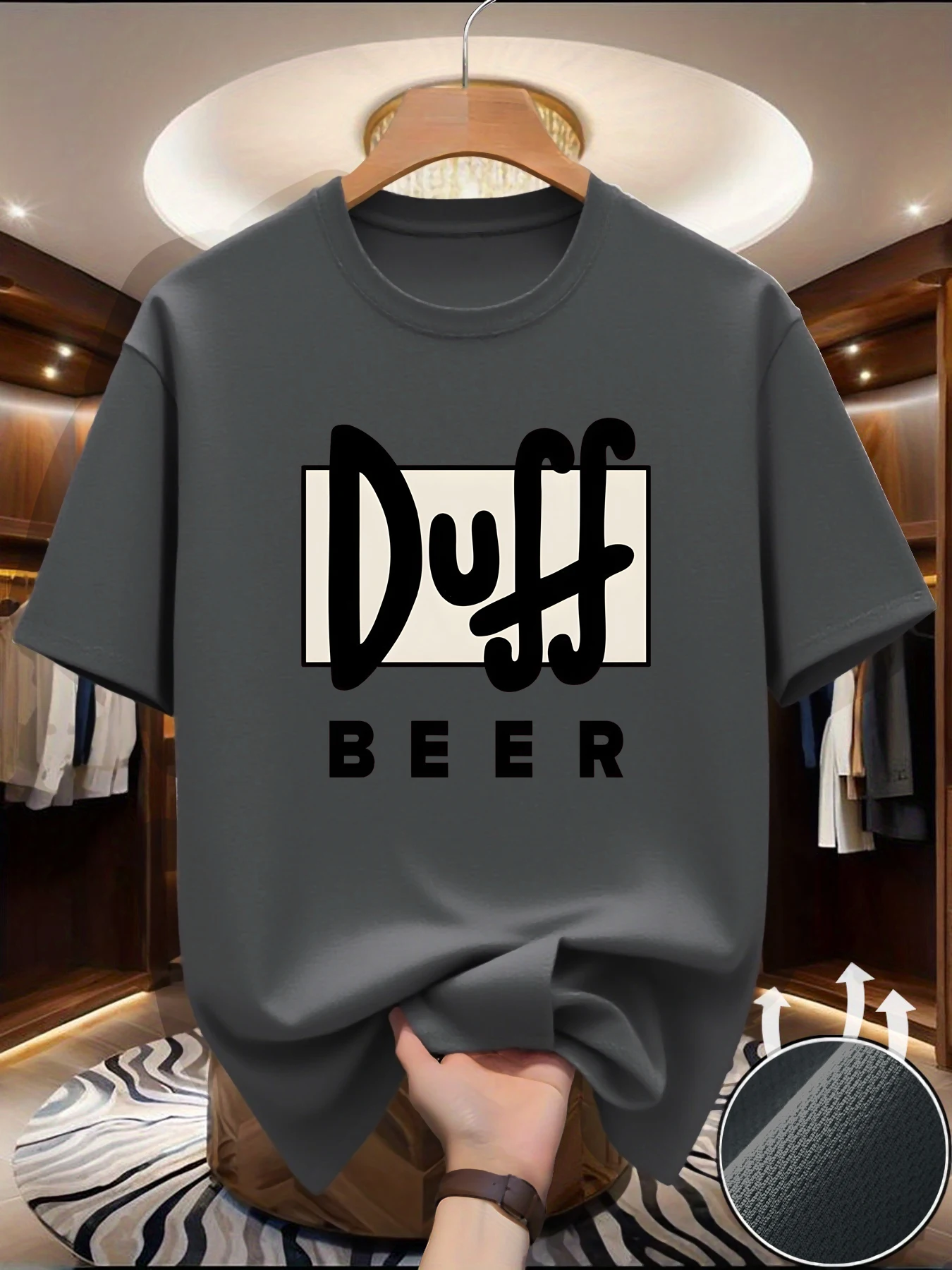 Summer Luxury Casual Brand Letter-Printed Short-Sleeved Men's Fashion Design Round-neck Half-Sleeve T-Shirt