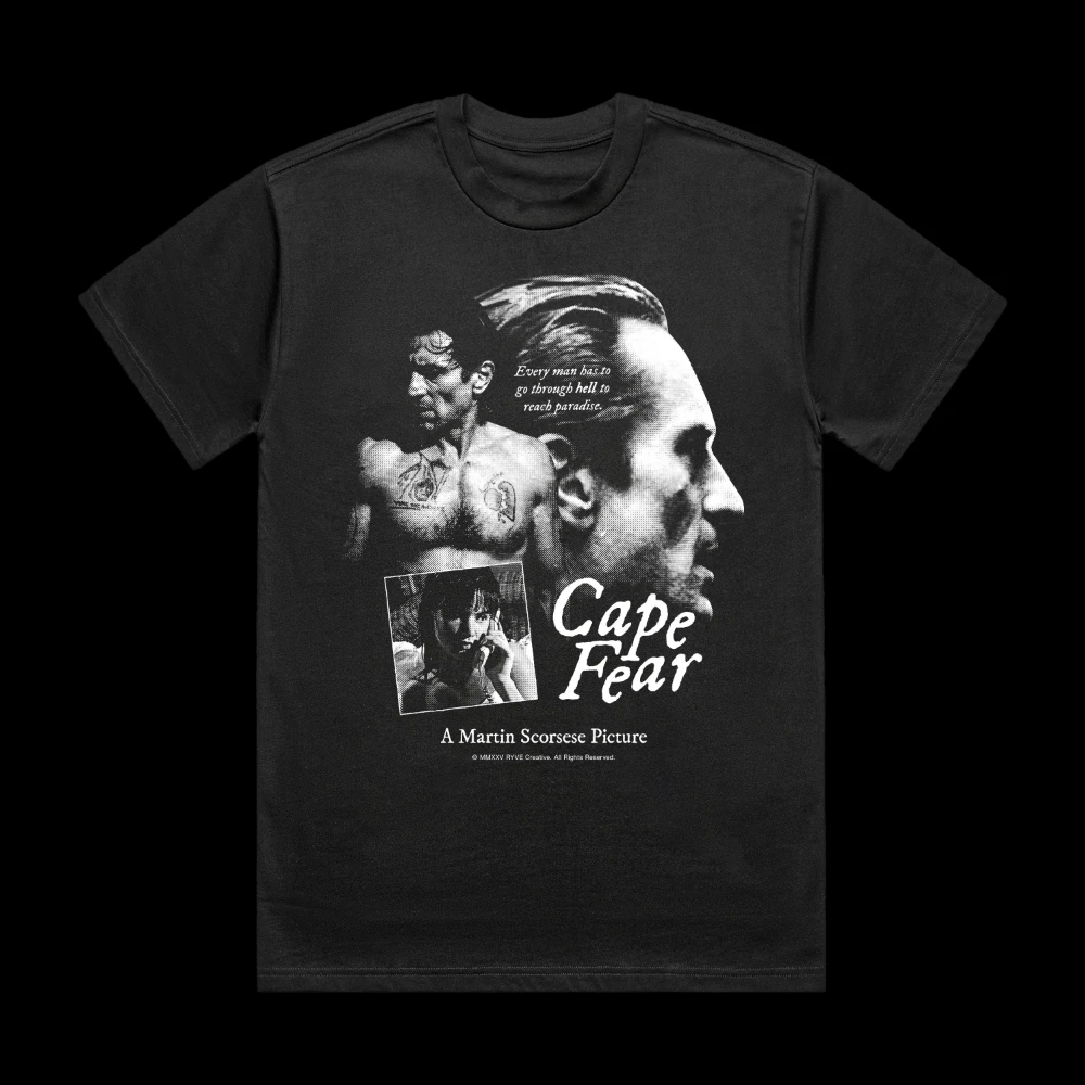 Cape Fear T-Shirt Short Sleeve Shirt Unisex Men Women All-Season Men's T-Shirt Black Casual Crew Neck Tee