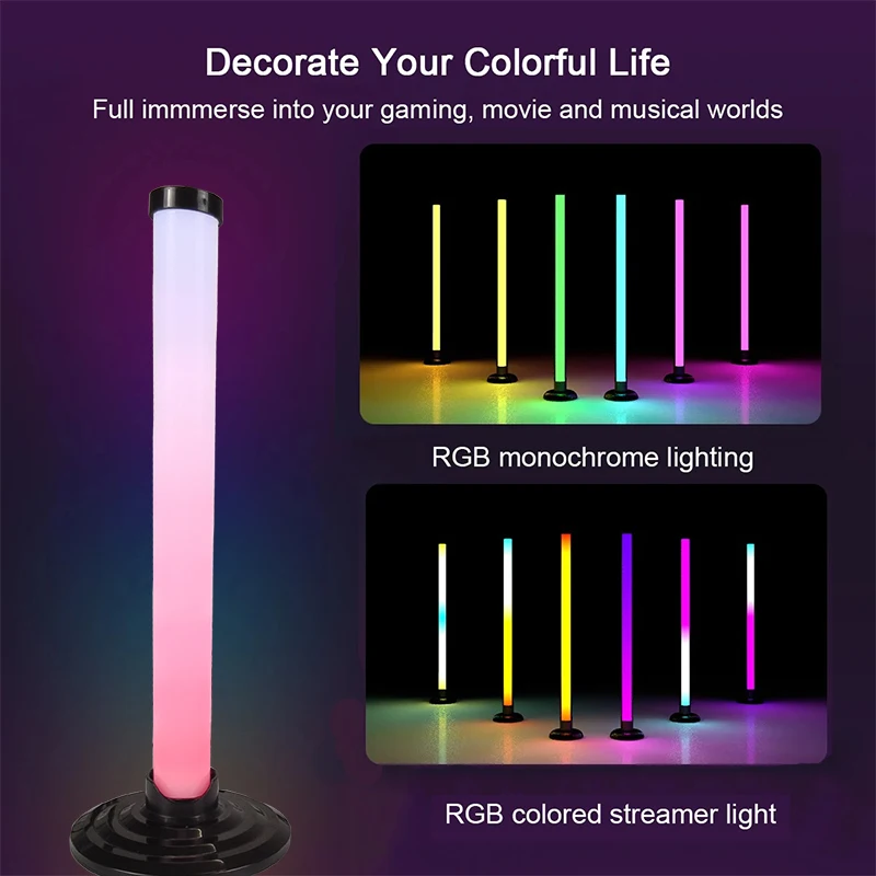 RGB Ambient Light Bluetooth Double-sided Luminous 24 Key Remote Control Intelligent App LED Desktop Light Ambient Light