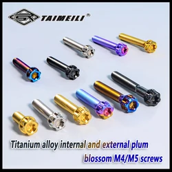TAIMEILI Titanium alloy flange screw fancy internal plum screwM4x10 15 25 M5x 15mm m5x20mm 5x25mm 1PCS