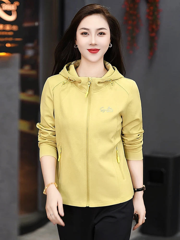 

Высококачественная женская длинная сверовая куртка с капюшоном, осень 2022, новая модная удобная спортивная одежда, модный топ