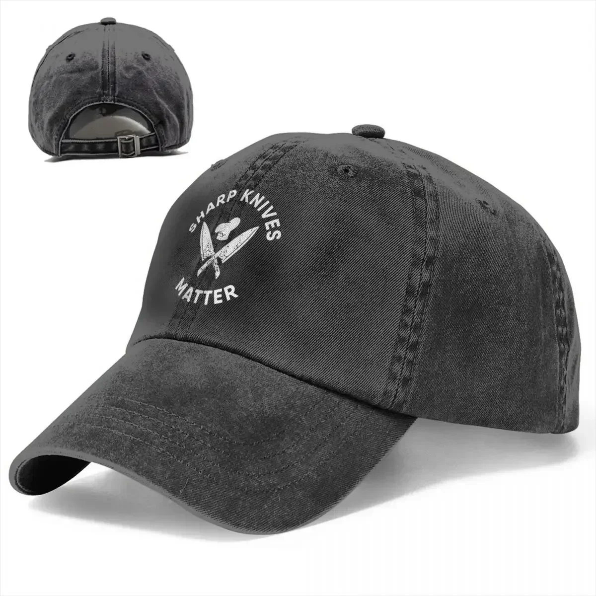 Sharp Knives Matter Men Women Baseball Cap Chef Culinary Cuisine Distressed Denim Hats Cap Vintage Outdoor Summer Headwear image 2
