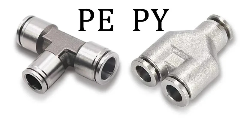 

10 шт. PE PY 4/6/8/10 из нержавеющей стали 304, металлическая пневматическая быстроразъемная муфта, фитинг для воздушной трубы высокого давления, устойчивый к коррозии
