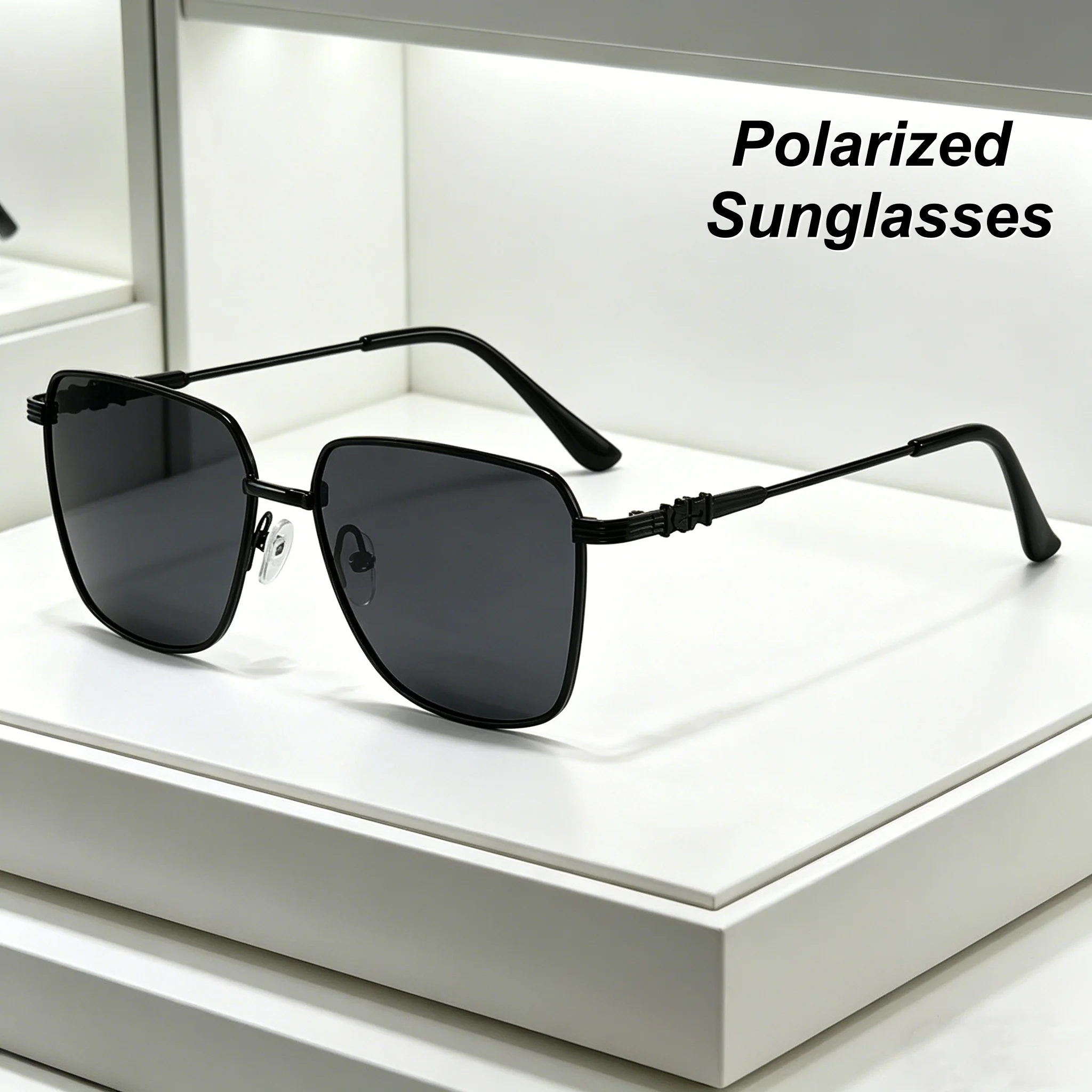 

2026 New Fashionable Personalized HD Metal Frame Polarized Men's Sunglasses Retro Neutral High Quality Travel Sunscreen Glasses