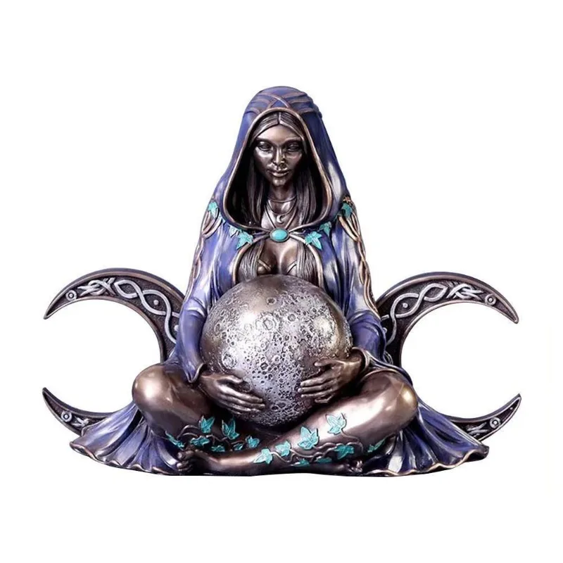 1Pcs Mother Earth Statue Gaia Goddess Resin Sculpture Crafts Garden Ornaments Gifts Home Desktop Decoration