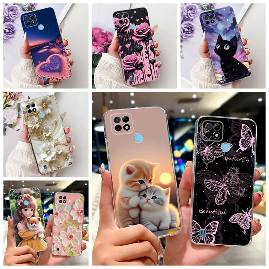 For Realme C21 C25 C25s C21Y C25Y C12 Case New Style Soft TPU Silicone Phone Couqe Cover For Realme C 21Y C 25Y Bumber Shells