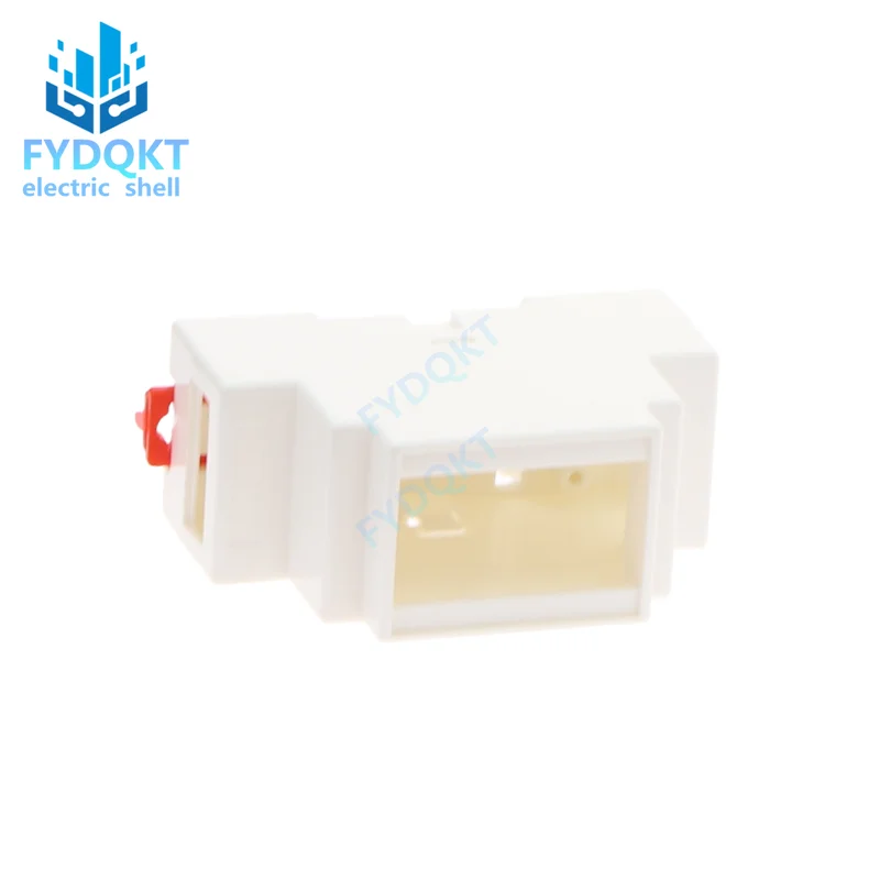 1pcs DIN Rail PLC Plastic Electronics Junction Box Project Case 88x37x59mm 4-01-1 35-Rail Mounting Instrument Housing ABS Shell