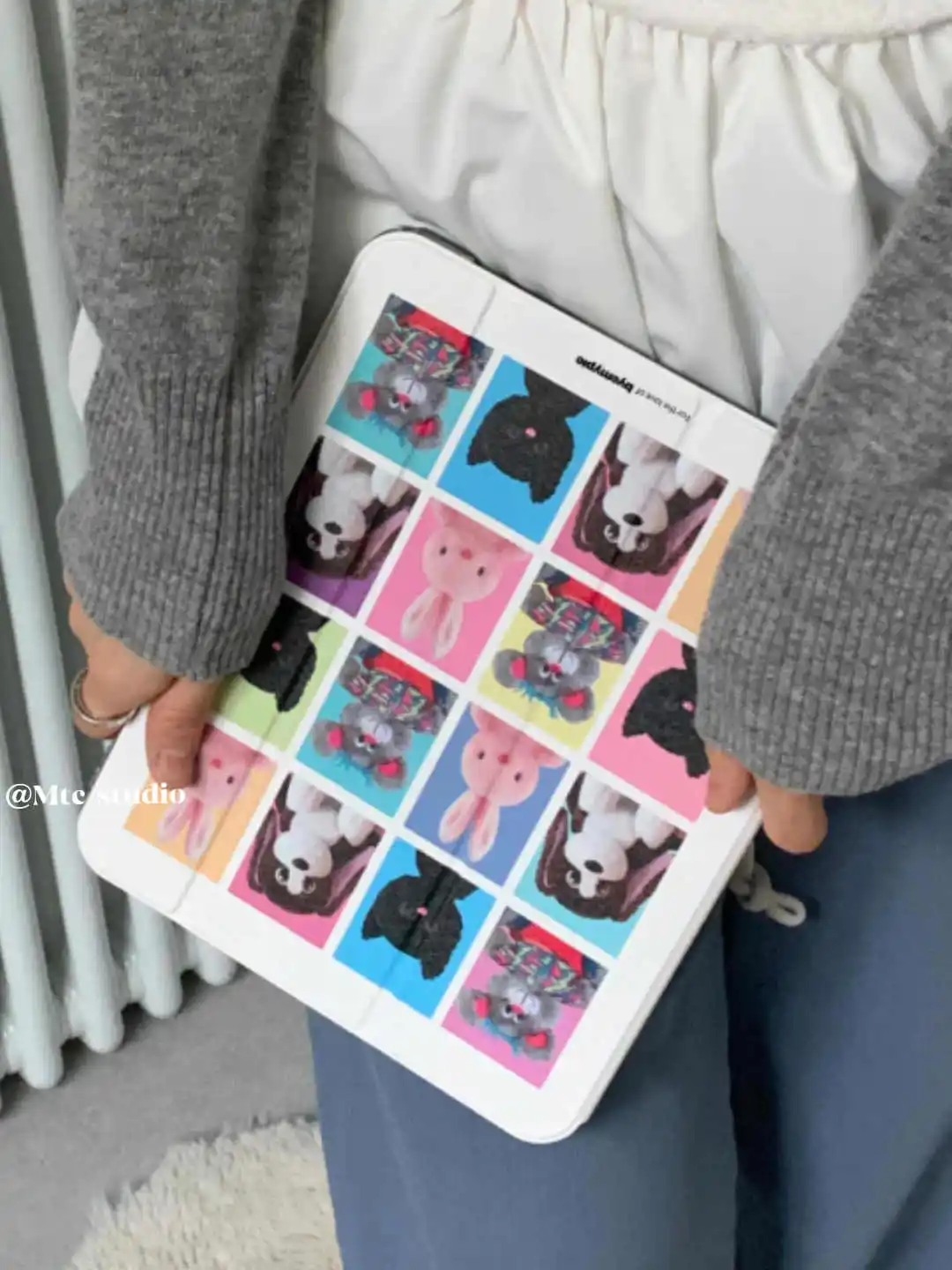 Cute Doll Big Head Y2K Case For iPad Air 11 10th 11th A16 9th Cover iPad Pro11 4 5 10.9in 12.9 M2 M3 M4 Mini 7 Pencil Holder