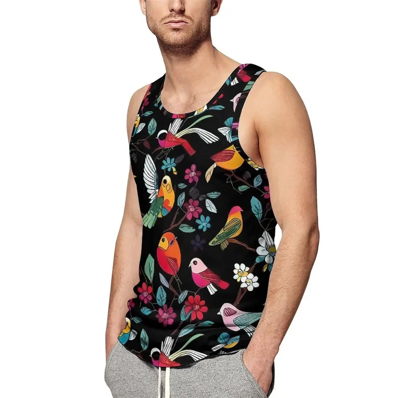 

New Summer 3D Cute Animal Birds Printing Tank Top For Men Kid Fashion Streetwear Vest Hawaiian Harajuku Tank Tops Unisex Clothes