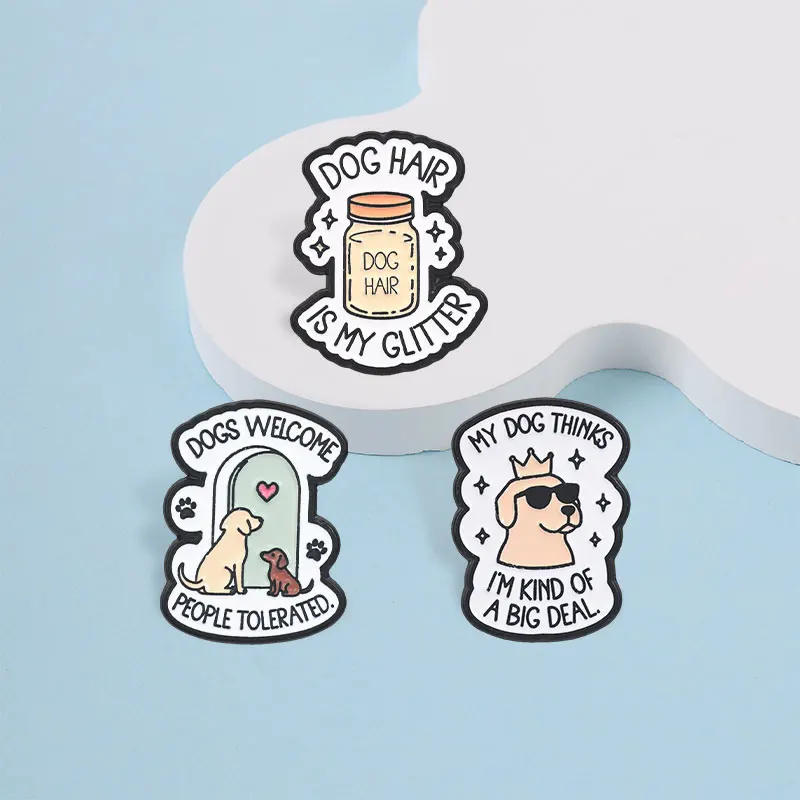 Mein Hund hält mich für einen großen Mann – Emaille-Abzeichen, lustiges Zitat für Hundebesitzer, Anstecker, Humor für Tierliebhaber, Metallbrosche, Accessoire, Geschenk. – Detail 8