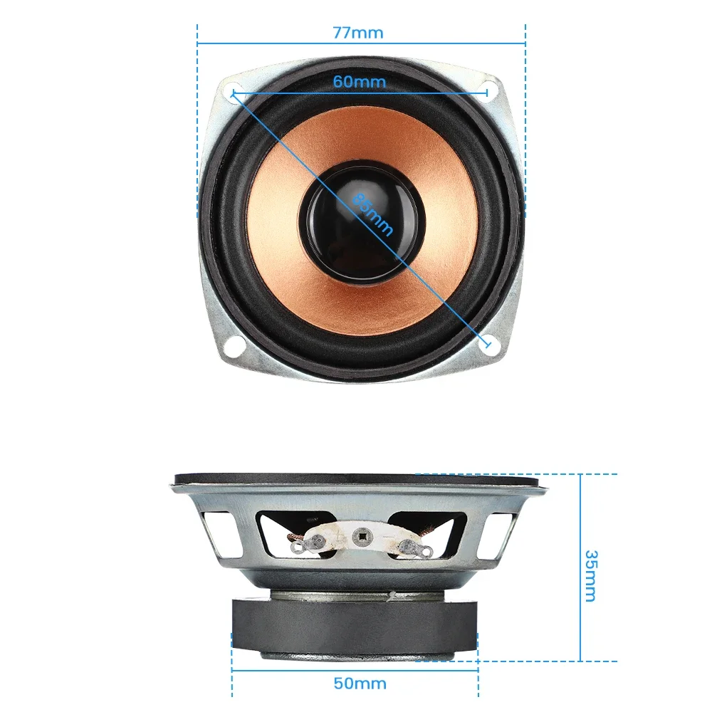 SOTAMIA-مضخم صوت ، مكبر صوت متوسط المدى ، مكبر صوت موسيقى HiFi ، مكبر صوت المسرح المنزلي ، 4 أوم ، 10 واط ، 3 بوصة ، 2