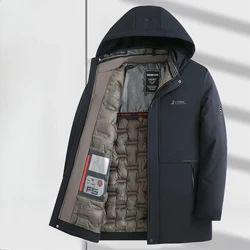 Romon Mid-length Model Cotton Coat Men's Winter New Graphene Thickened Warm Cotton Clothing in The Elderly Casual Jacket