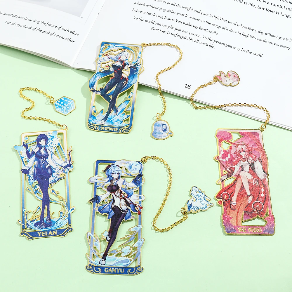

Genshin Impact Game Character Series Bookmark Anime Cartoon Fans Graduation Present School Supplies Gifts for Classmates