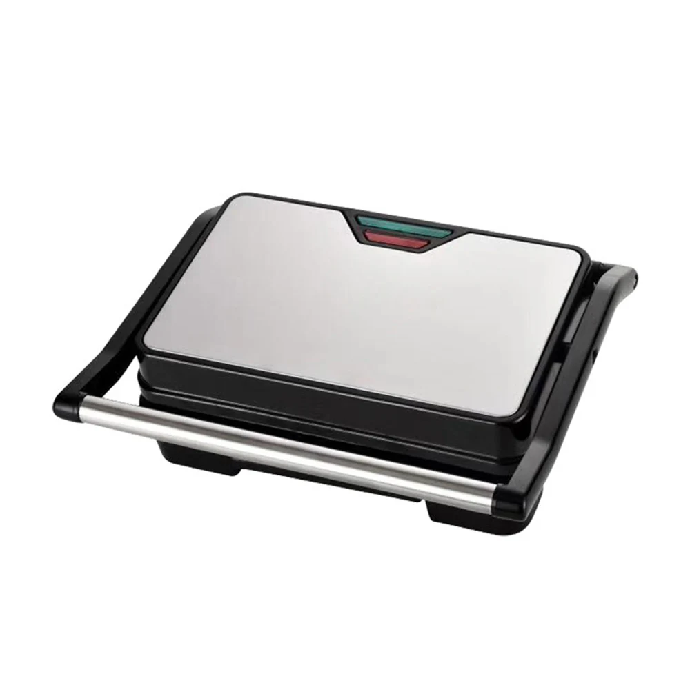 Sandwichera eléctrica antiadherente para el hogar, máquina para hacer waffles de 750W, tostadora de superficie pequeña para asar carne, hamburguesa, desayuno