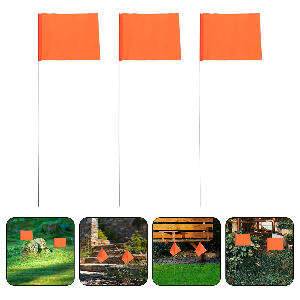 25 Pcs Landmark Signal Flag Yard Flags Marking Fluorescent Dog Training for Utility