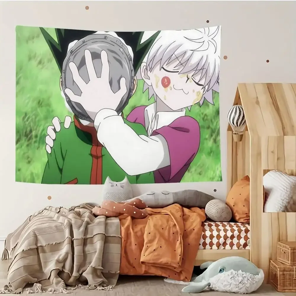 Anime HUNTER X HUNTER  Anime Tapestry Wall Hanging Tapestry Art Deco Blanket Curtain Hanging At Home Bedroom Living Room Decor