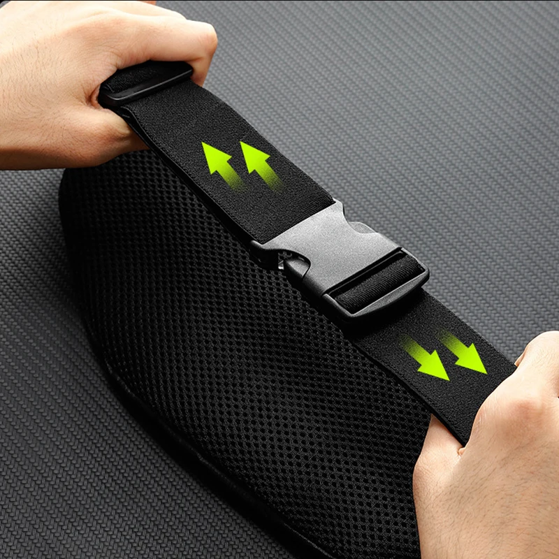 Unisex Running Double Zipper Pocket Waist Bag Waistband Sport Bag Gym Yoga Waist Belt Pack Mobile Phone Wasit Wallet 2024