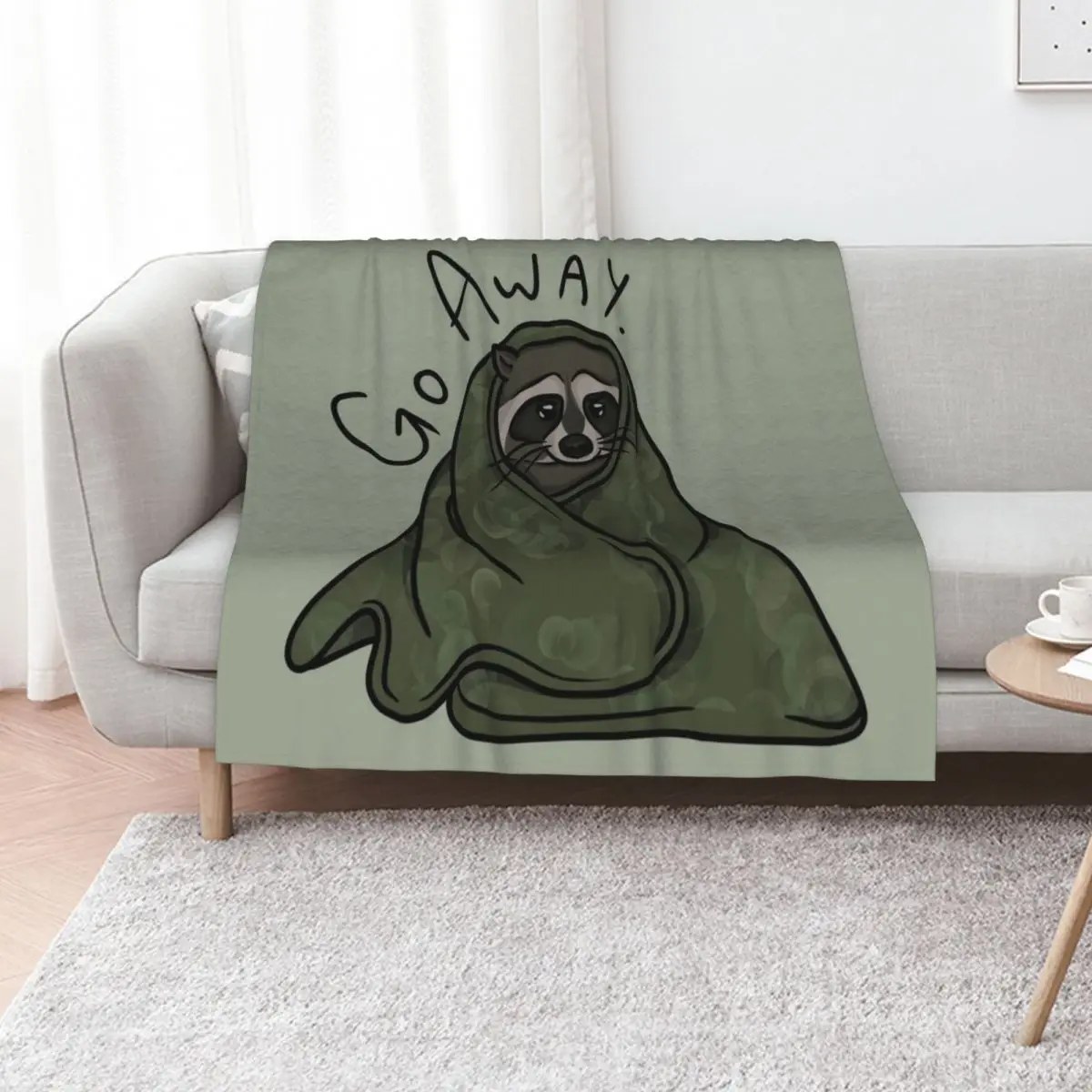 Introvert Raccoon Throw Blanket blankets ands Summer Beddings Polar Winter beds Shaggy for sofa Blankets