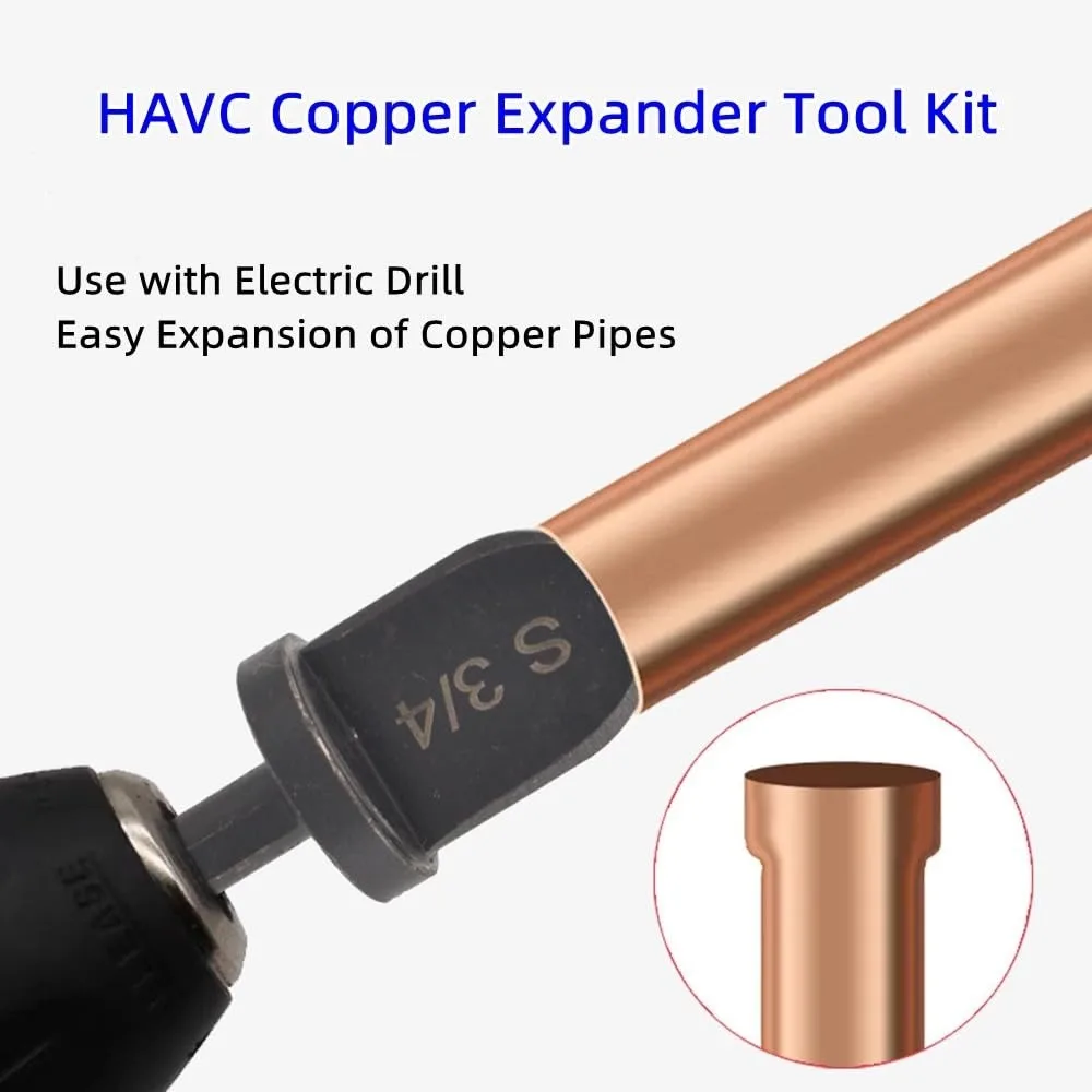 6pcs Bearing Steel Pipe Swaging Tool 6 Piece Set Triangle Shank Swaging Drill Bit Set Flaring And Expanding