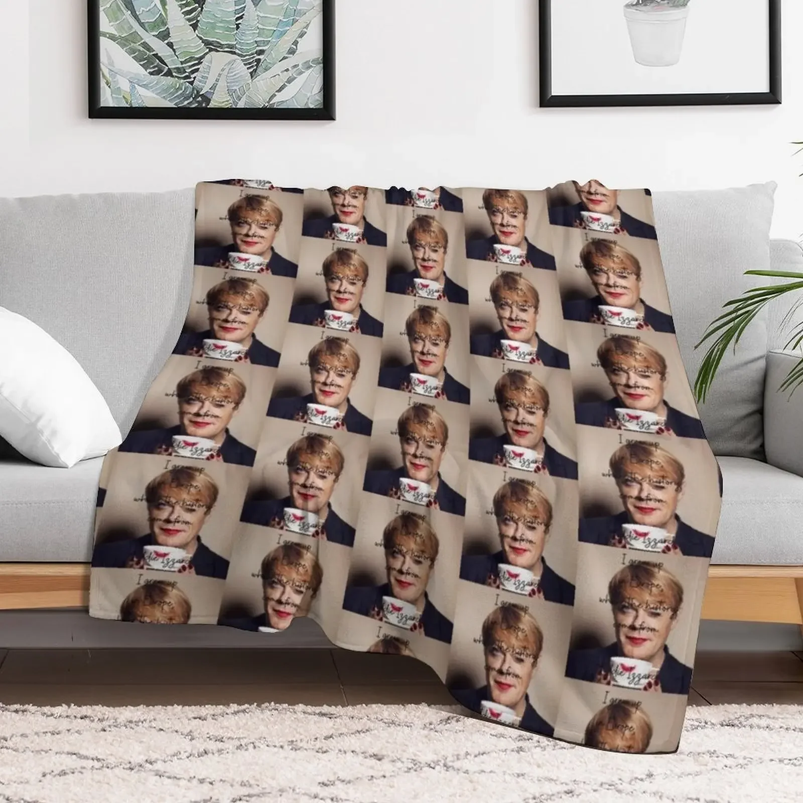 Tea cup Eddie Izzard Throw Blanket Comforter Soft Blankets