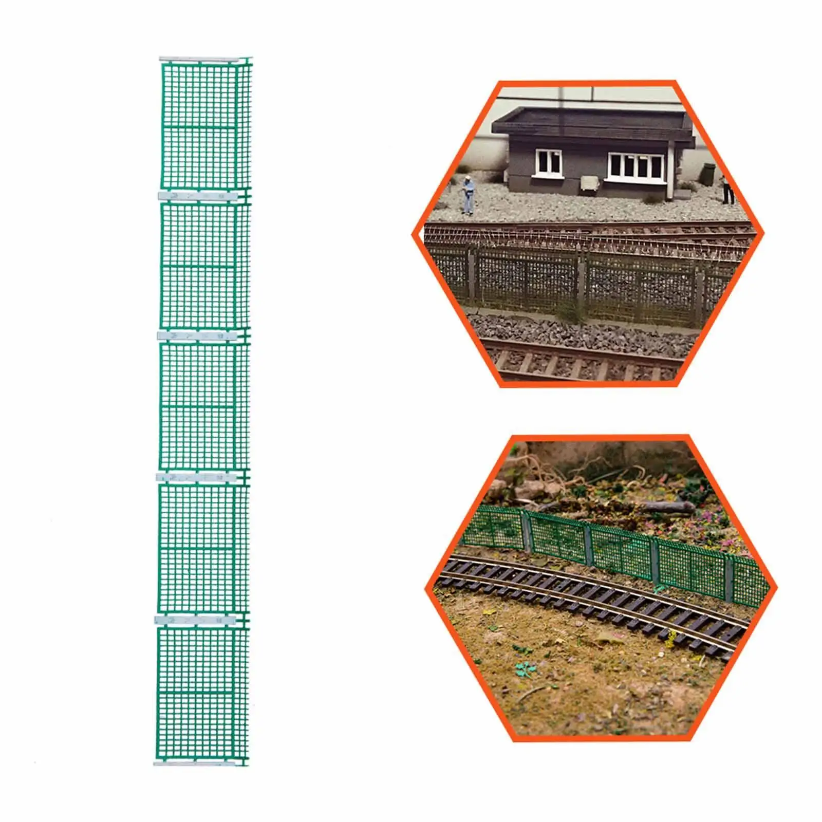

HO Scale Fence Mini Fence 1:87 Scale Fence Model Realistic Railroad Fencing Picket Fence for Miniature Landscapes, Dioramas
