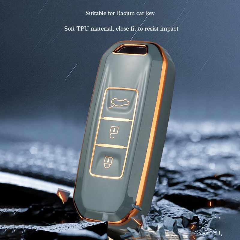 Soft TPU Car Remote Key Case Cover for Baojun 730 510 560 310 630 310 Wuling HongGuang Keyless Protector Shell Auto Accessories